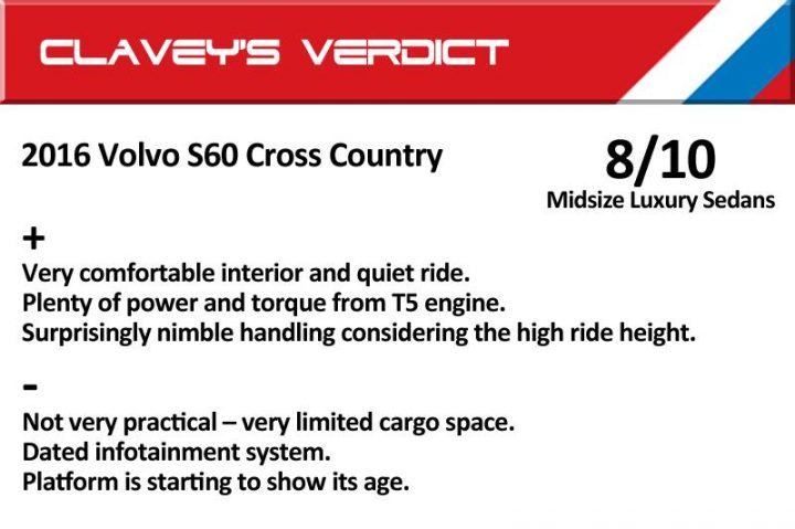 2016 Volvo S60 Cross Country Clavey's Verdict